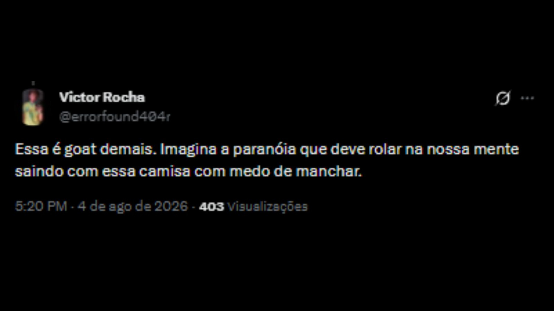 Reação da torcida do Botafogo à nova camisa manga longa - Reprodução/X @errorfound404_