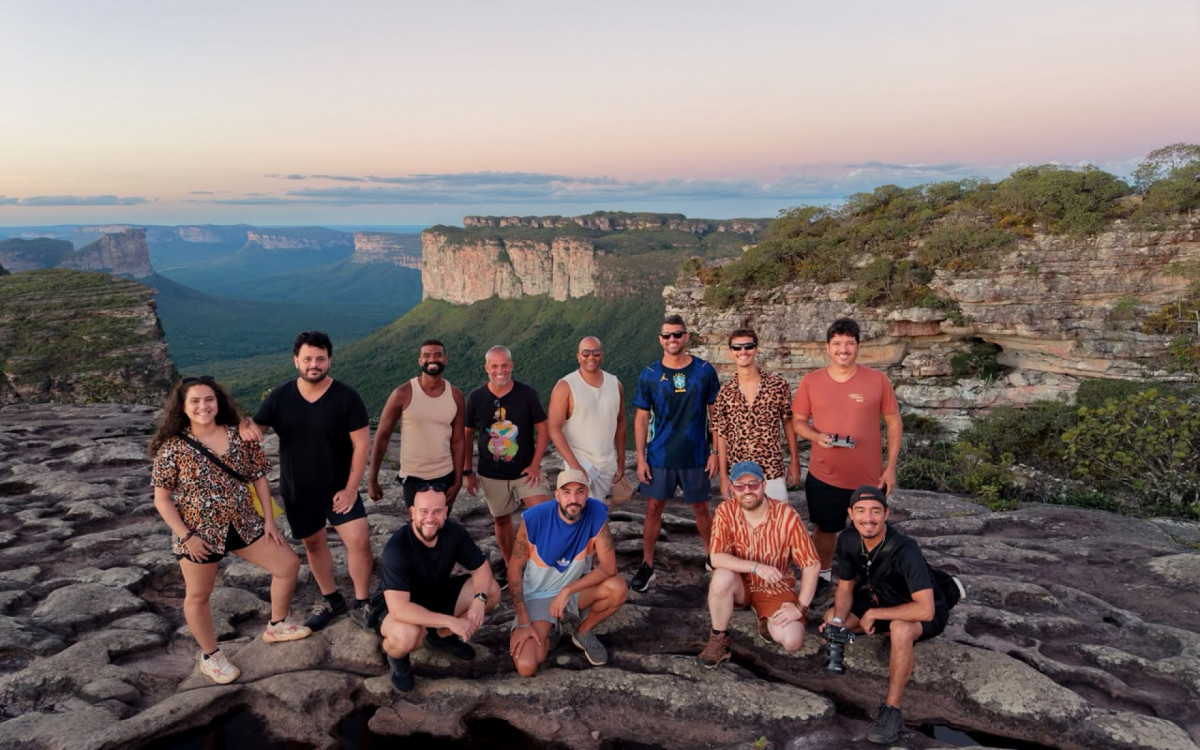 Equipe da Vila Isabel na Chapada Diamantina