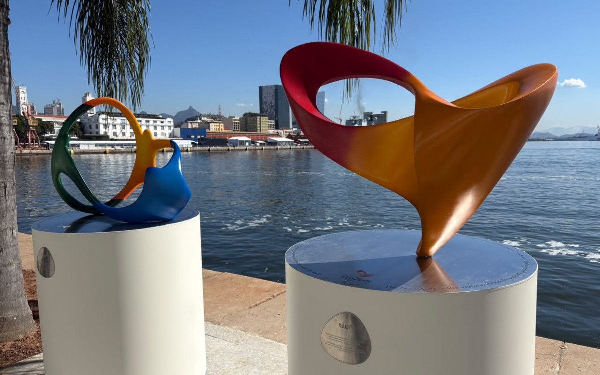 Esculturas das logos das Olimpíadas e Paralimpíadas foram inauguradas no Museu do Amanhã