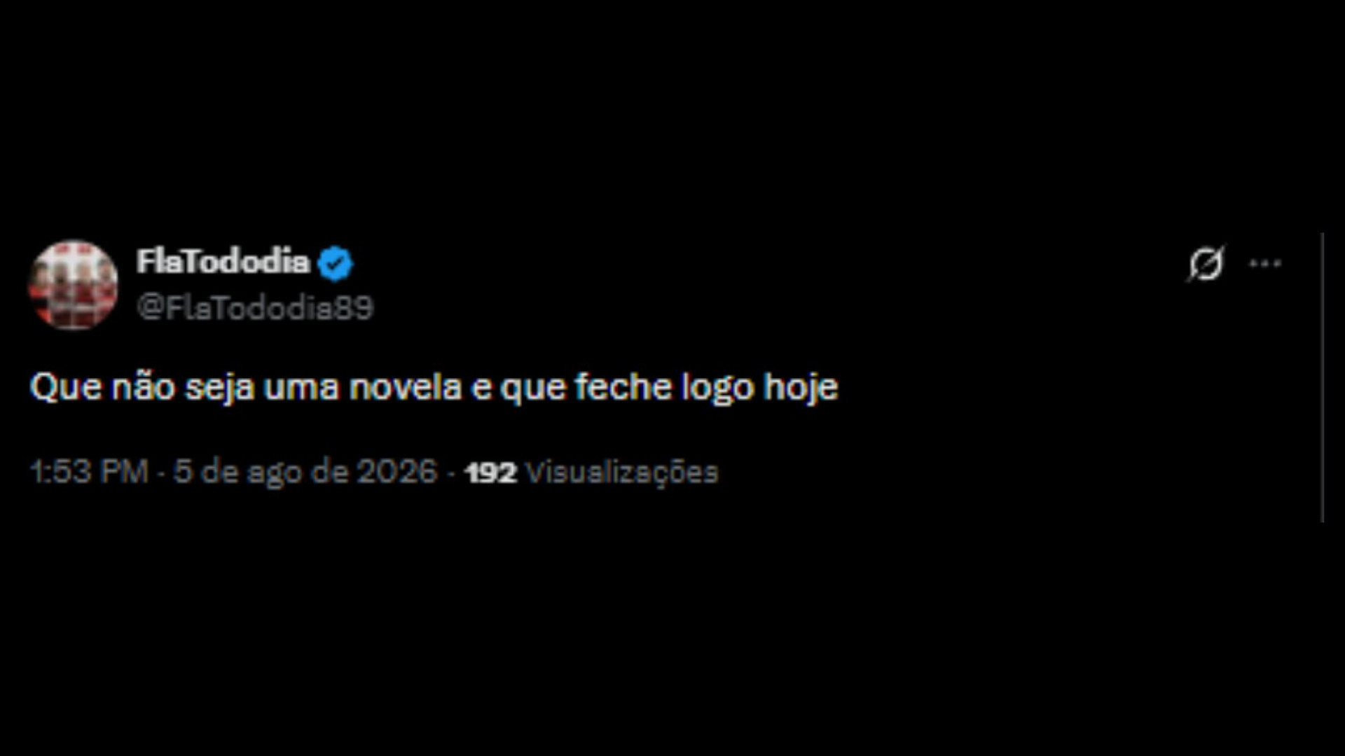 Torcedores animados com possível vinda de Luiz Henrique para o Flamengo - Reprodução/X @FlaTododia89