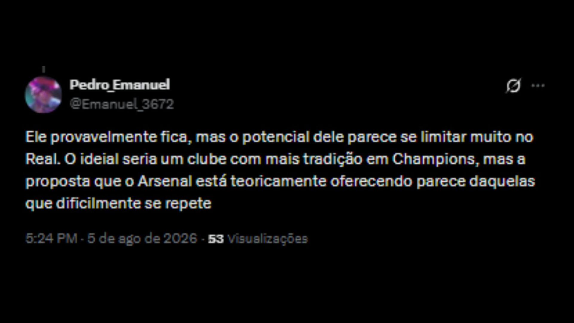 Teorias das redes sociais sobre Vini Júnior ter apagado seu perfil por completo - Reprodução/X @Emanuel_3672
