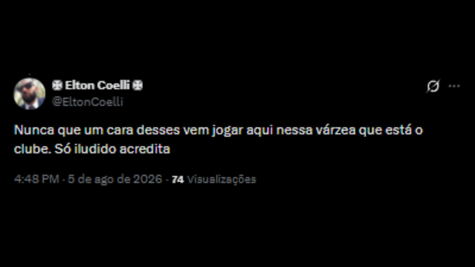 Torcedores lamentando a não vindo do colombiano após golaço em amistoso - Reprodução/X @EltonCoelli