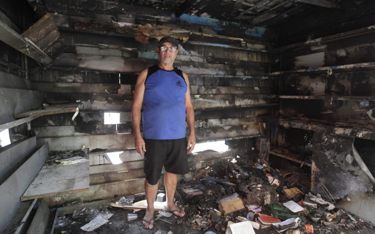 José Eudes Ferreira de Araújo lamentou as perdas devido ao incêndio