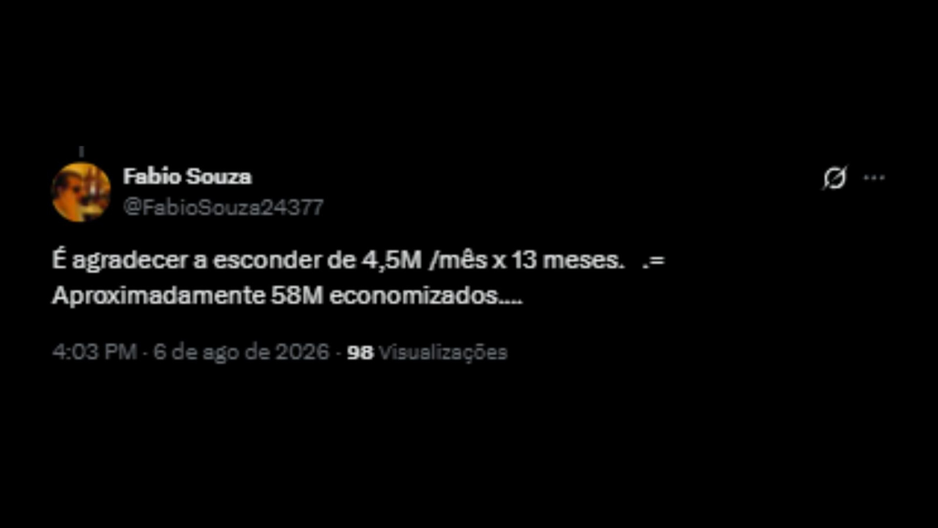 Torcedores botafoguenses agradecendo a nova postura da diretoria em relação às finanças do clube - Reprodução/X @FabioSouza24377