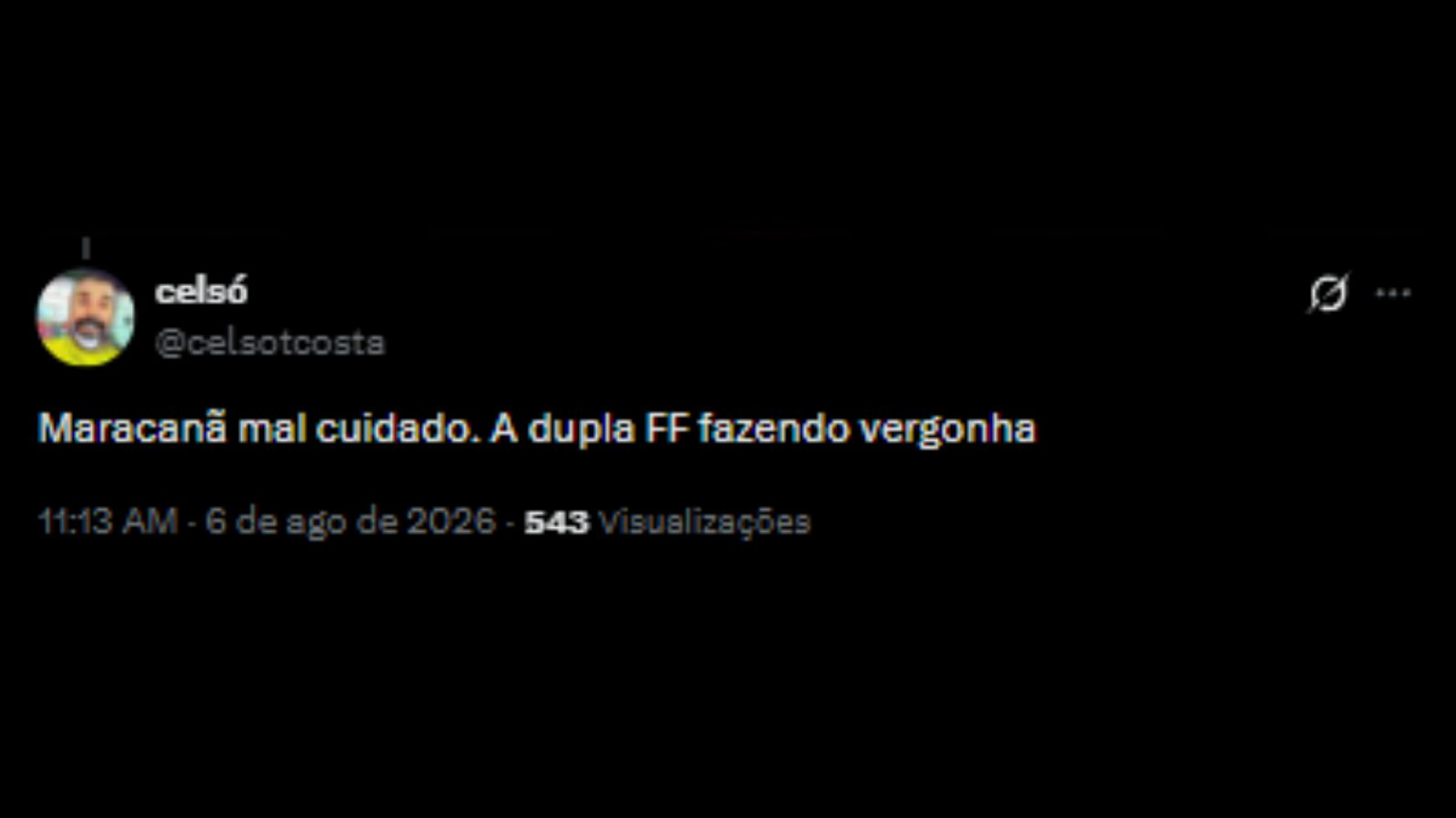 Críticas à gestão Fla-Flu por meio das redes sociais - Reprodução/X @celsotcosta
