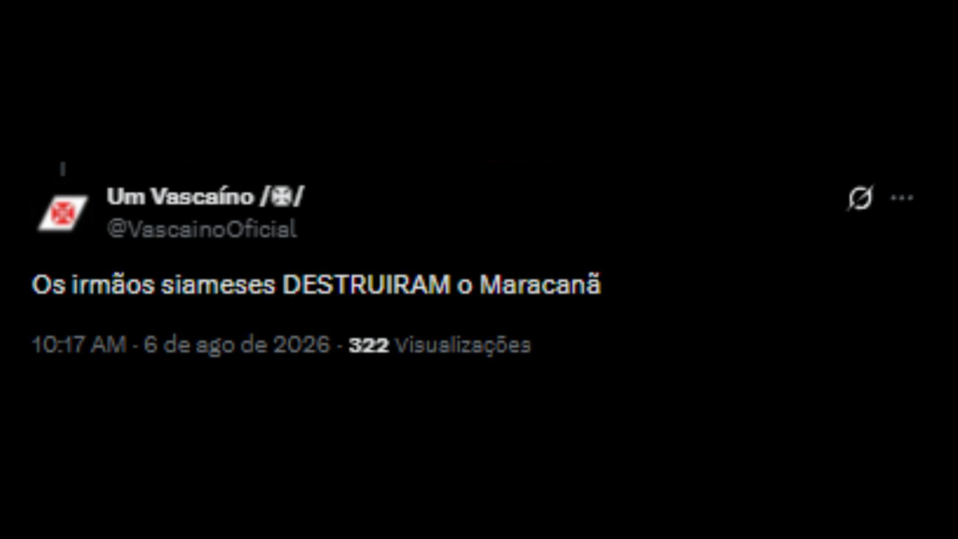 Críticas à gestão Fla-Flu por meio das redes sociais - Reprodução/X @VascainoOficial