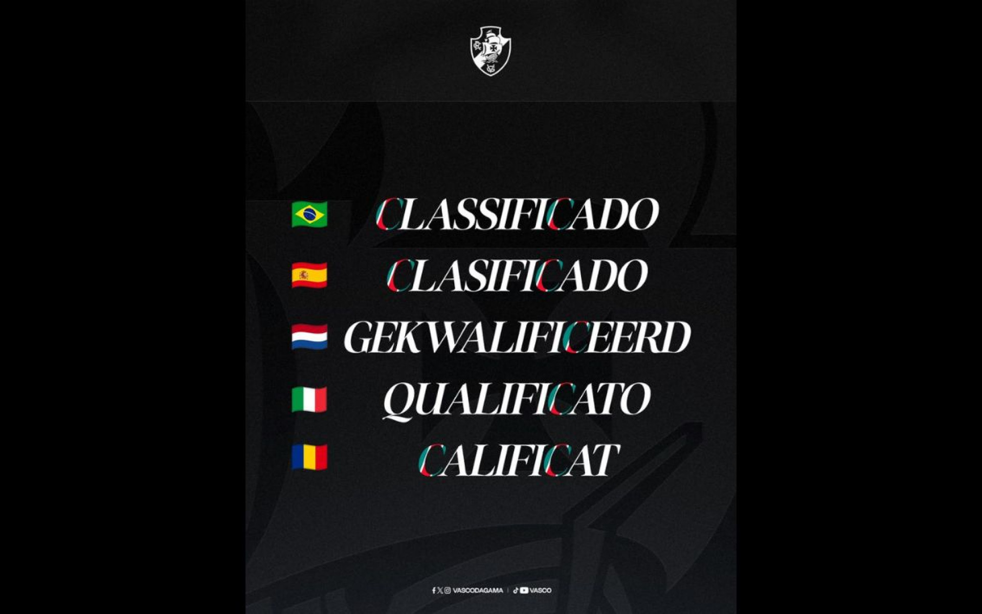 Provocação do Vasco ao Fluminense após classificação na Copa do Brasil - Reprodução / Vasco