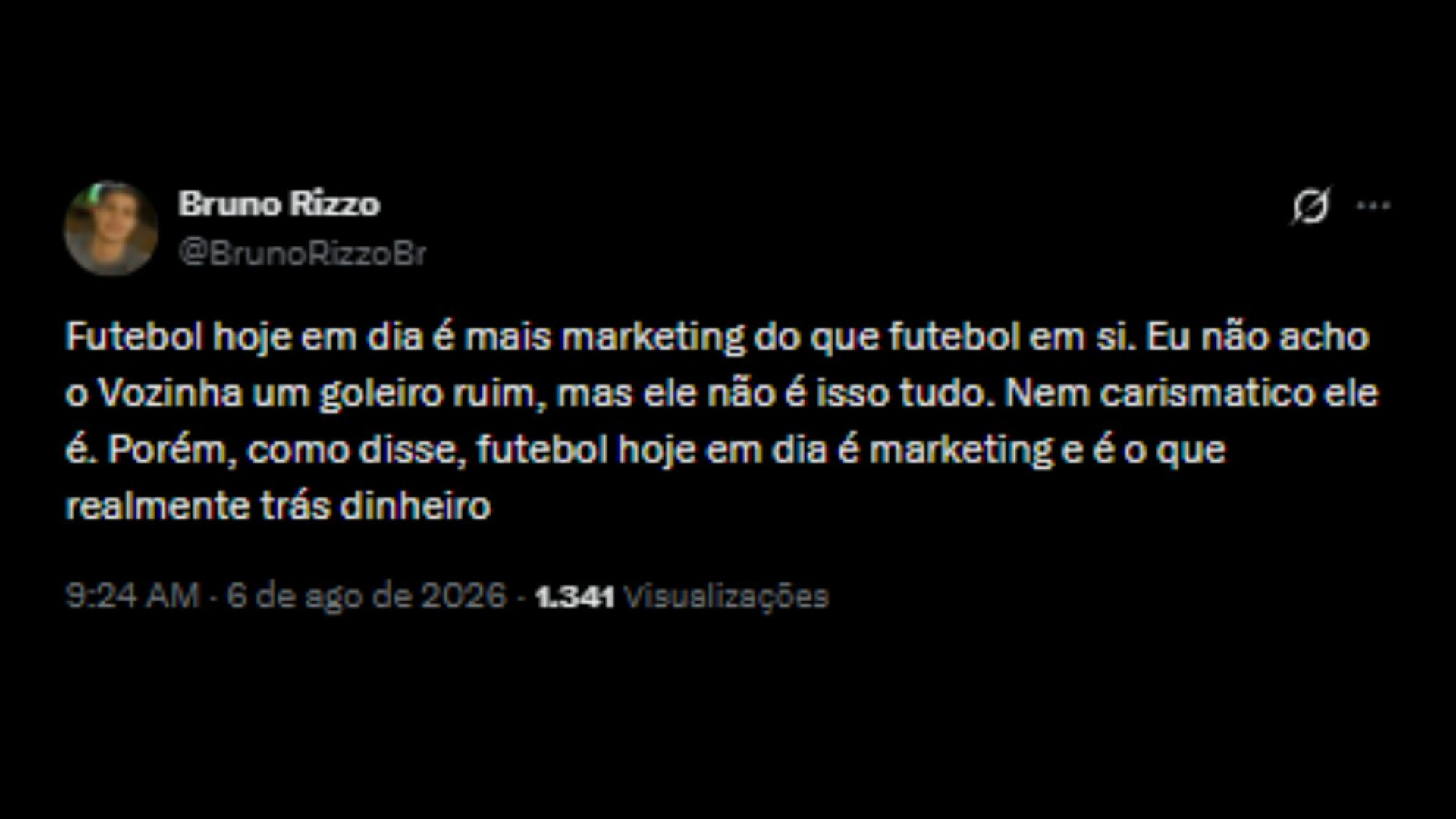 Reações das redes sociais sobre a apresentação do goleiro, Vozinha - Reprodução/X @BrunoRizzoBr