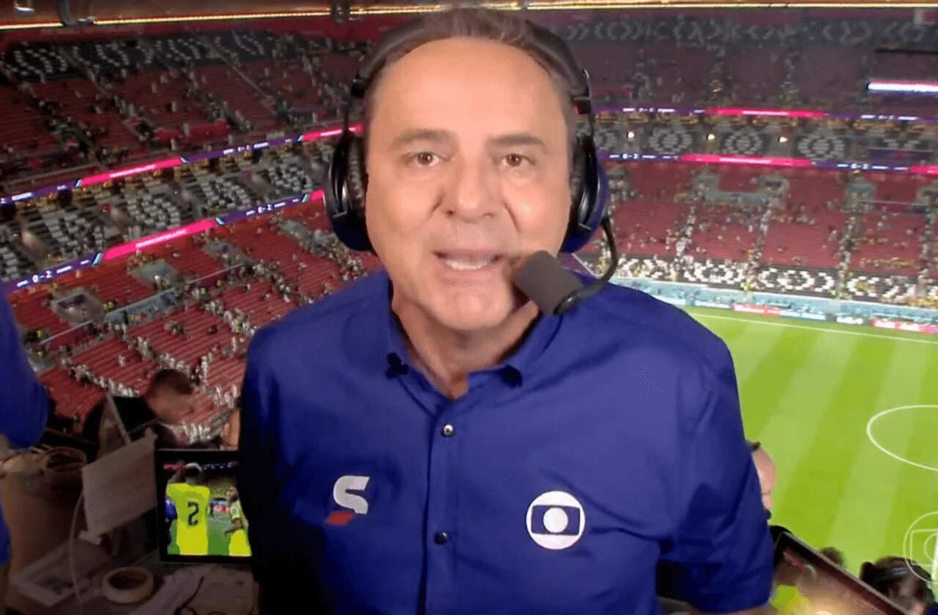 Luis Roberto volta &agrave;s transmiss&otilde;es da Globo ap&oacute;s quatro meses