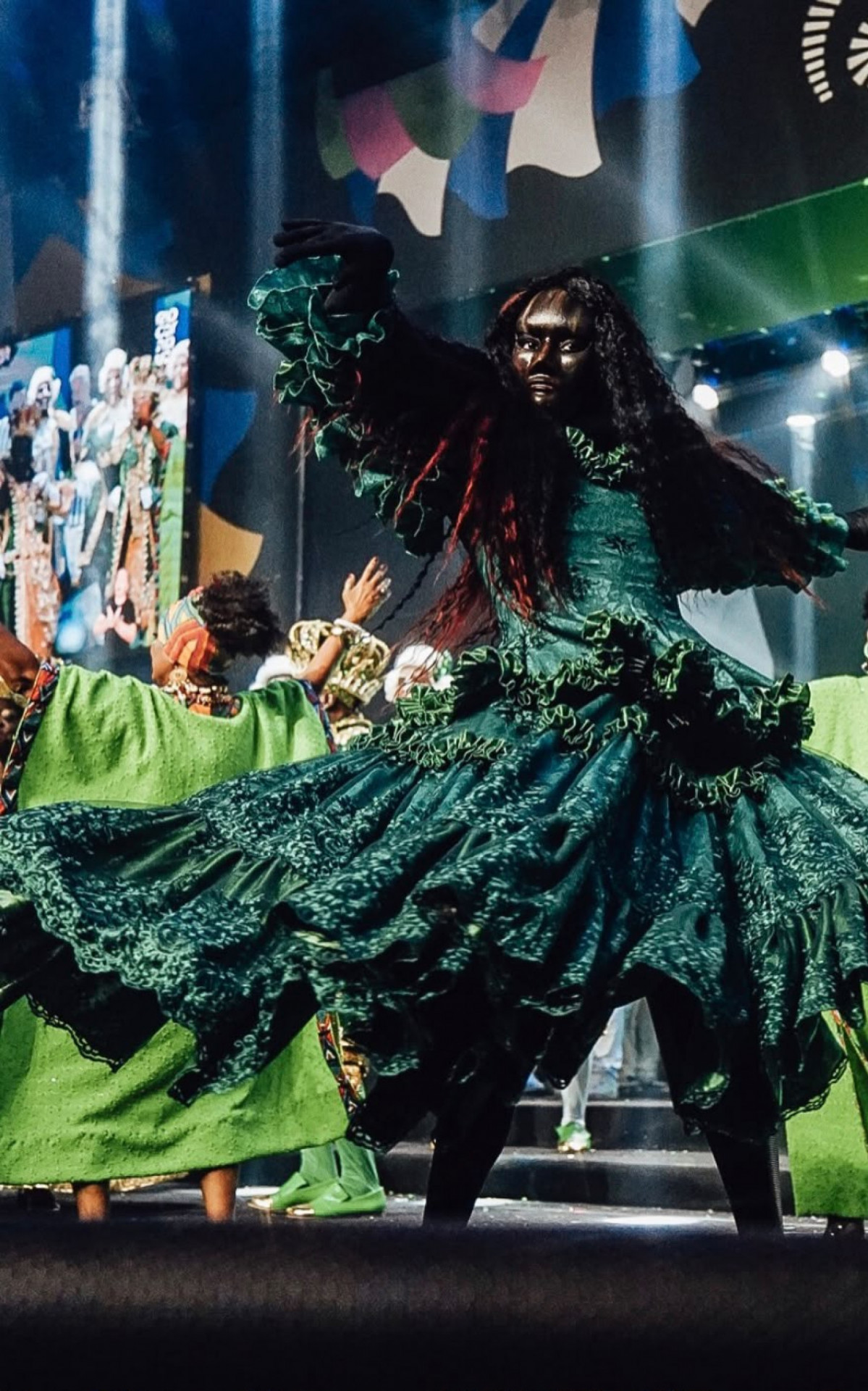 Representação de Dona Julia impressionou o público na Cidade do Samba