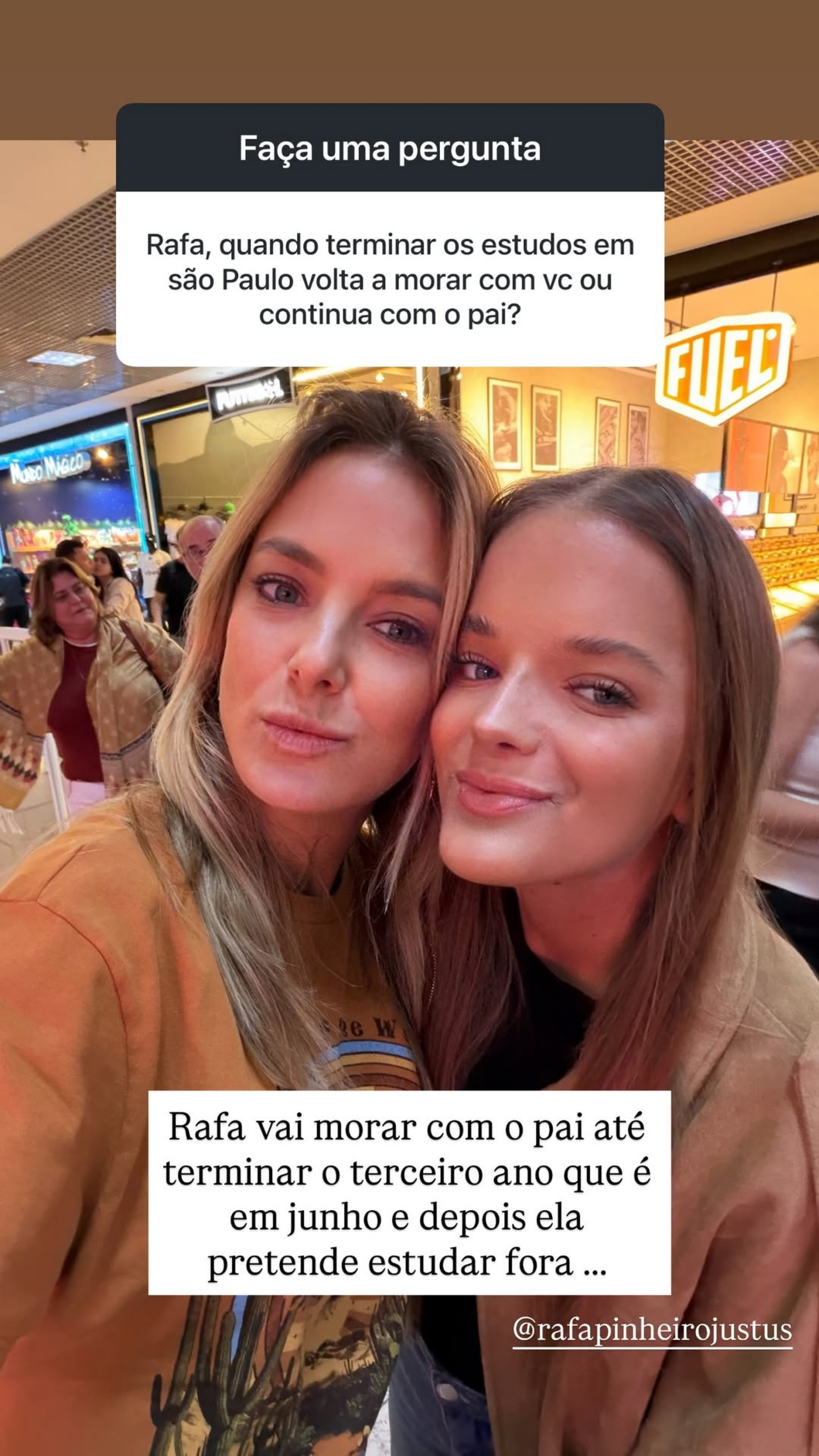 Ticiane contou que Rafa Justus vai estudar no exterior após o Ensino Médio - Reprodução/Instagram