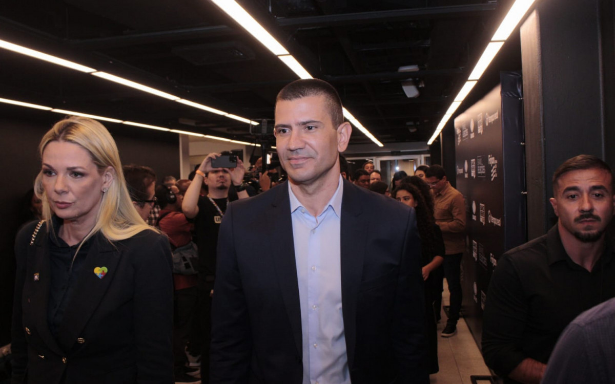 O candidato pelo PL, Douglas Ruas após o Debate das Eleições 2026 