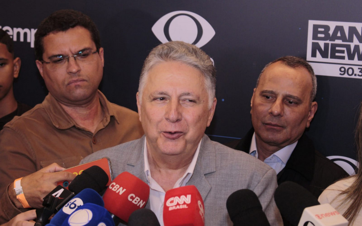  O candidato pelo Republicanos, Anthony Garotinho, após o Debate das Eleições 2026