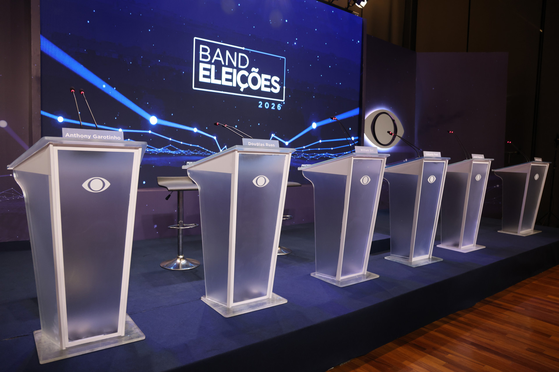Estúdio do debate das Eleições 2026 - Lucas Figueiredo/Band