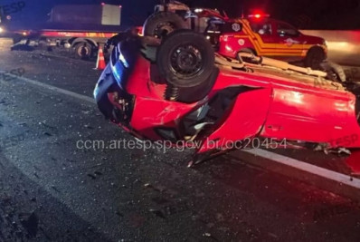 Acidente deixa dois mortos e cinco feridos em rodovia de São Paulo
