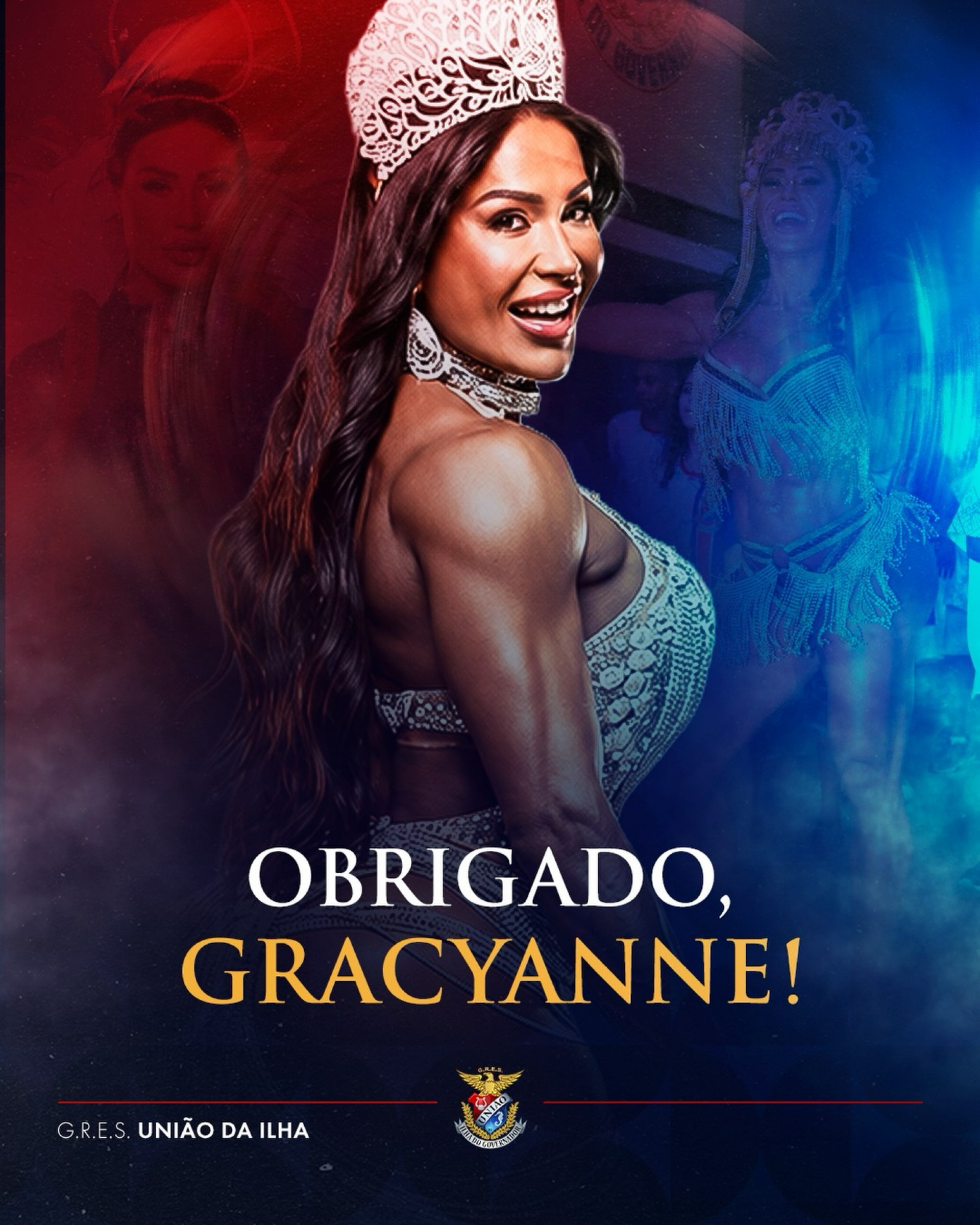 União da Ilha anunciou saída de Gracyanne Barbosa - Reprodução/Instagram