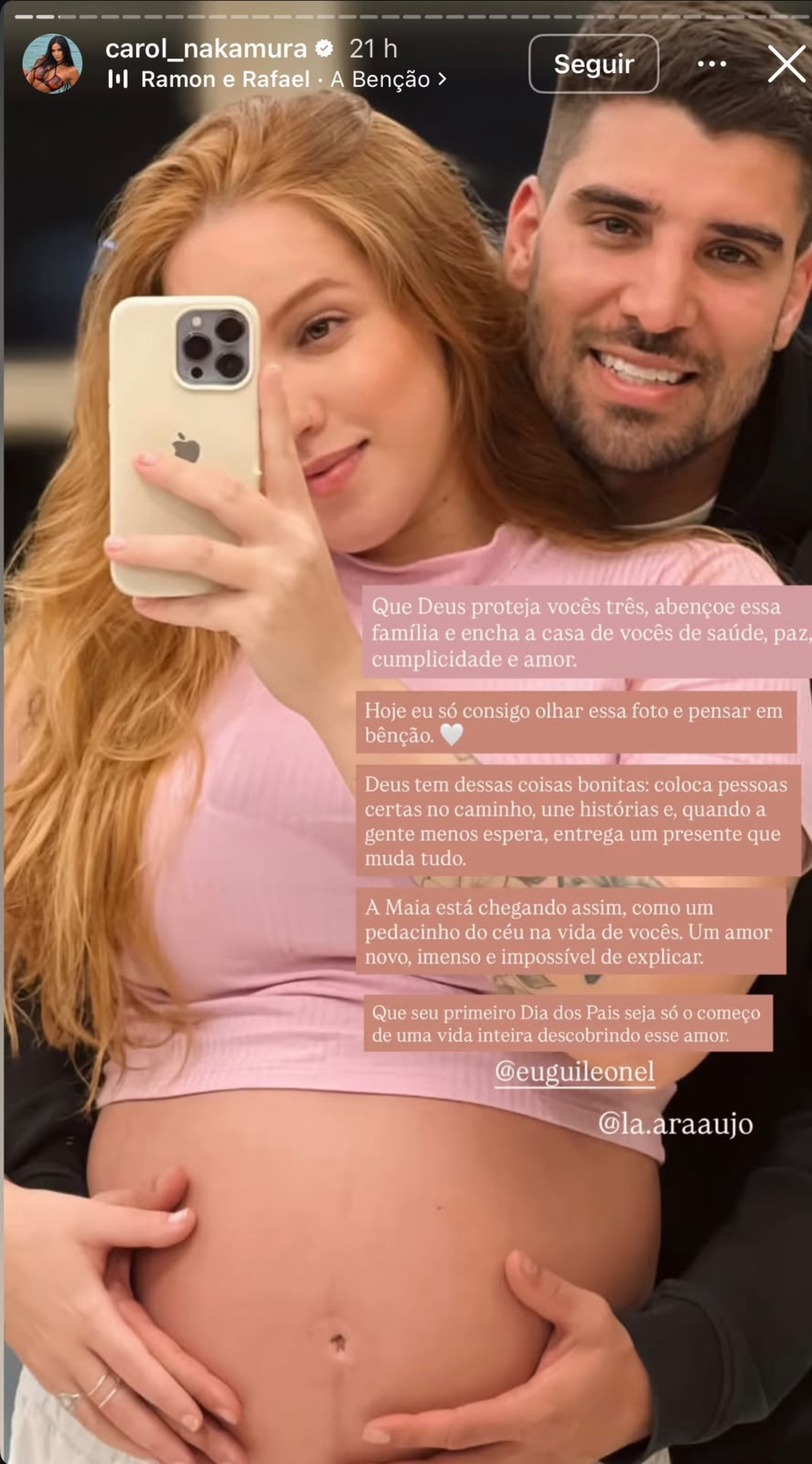 Após separação polêmica, Carol Nakamura homenageia ex-marido e atual dele - Reprodução / Instagram