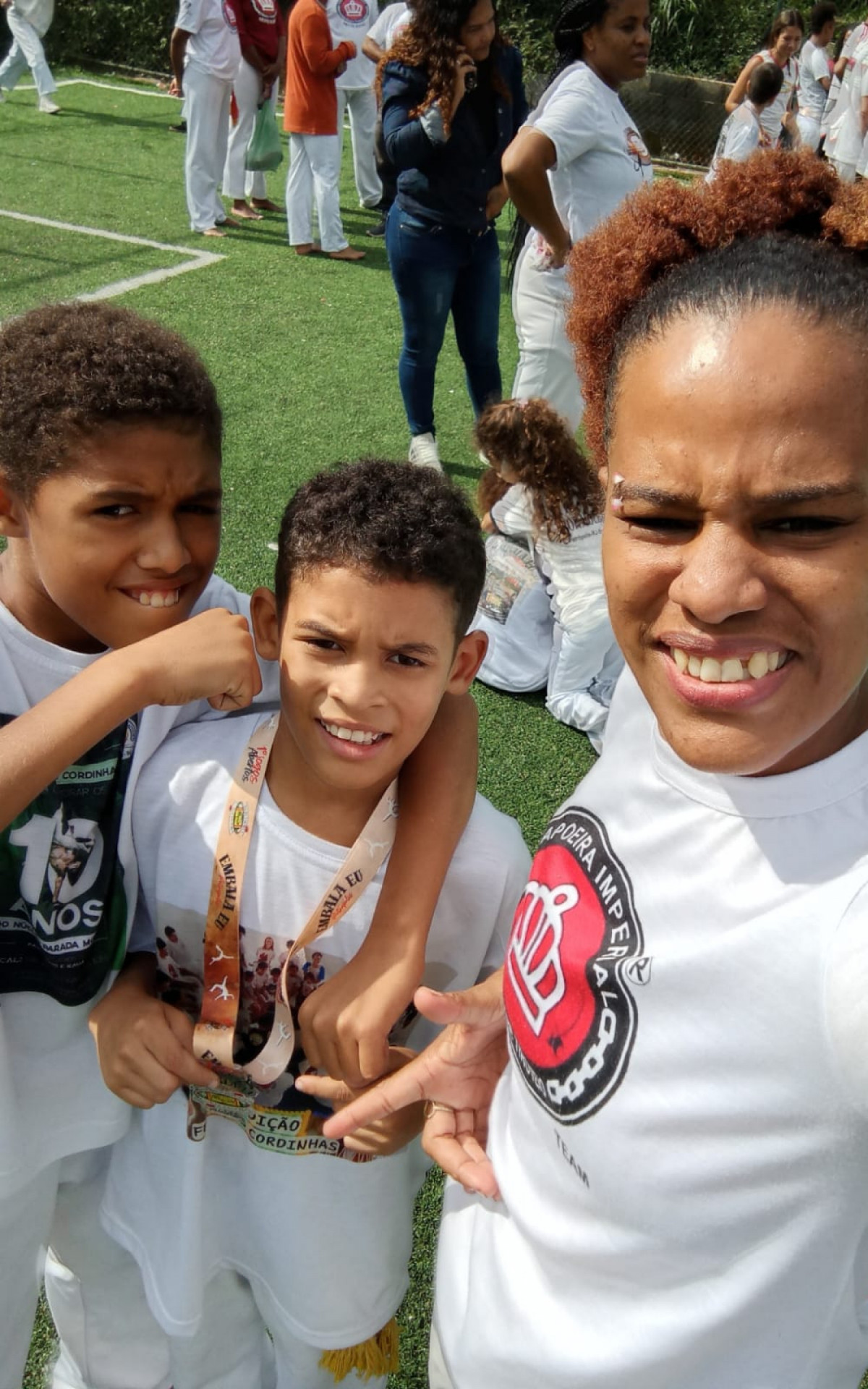 Moradora de Caxias &eacute; a mulher que ajudou tr&ecirc;s pintores durante vendaval no Rio - Divulga&ccedil;&atilde;o/Arquivo pessoal