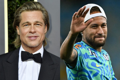 Brad Pitt 'promete' ensinar Neymar a fingir melhor que sofreu falta