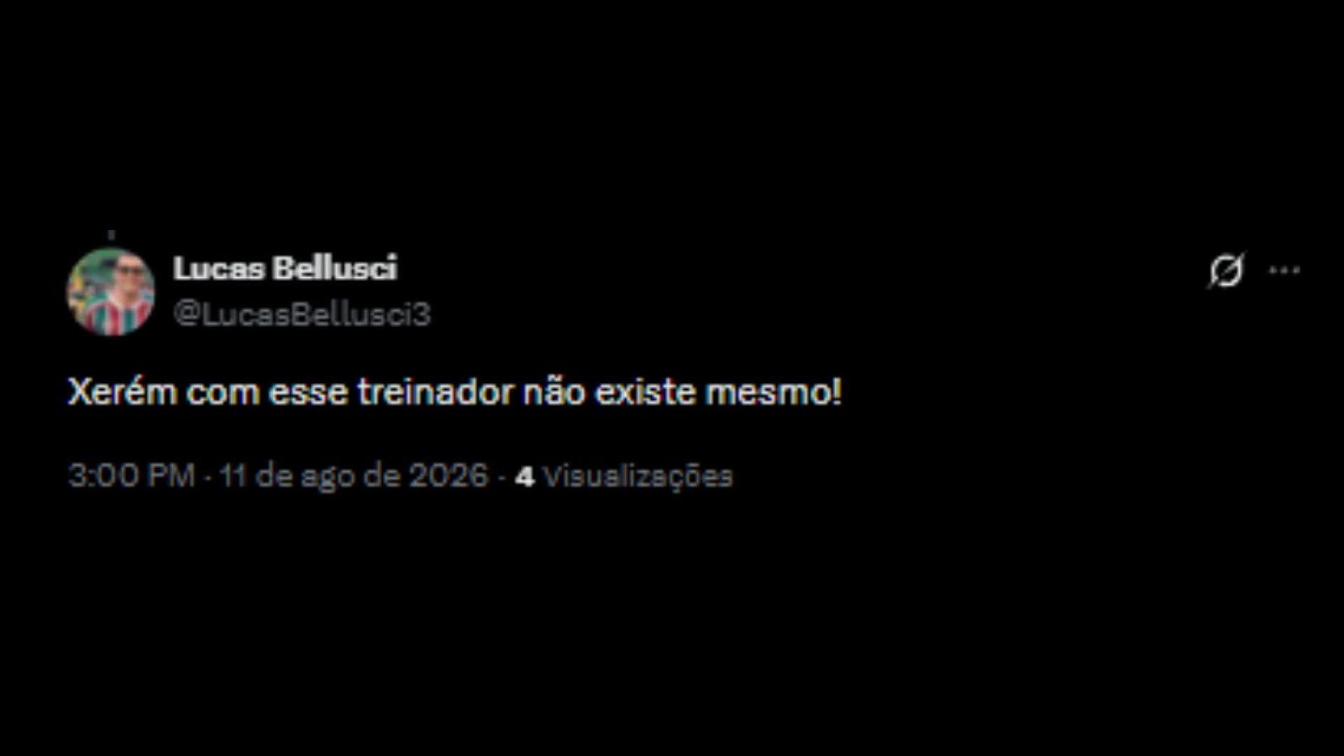 Críticas ao treinador, Luis Zubeldía por não usar a categoria de base do Fluminense - Reprodução/X @LucasBellusci3