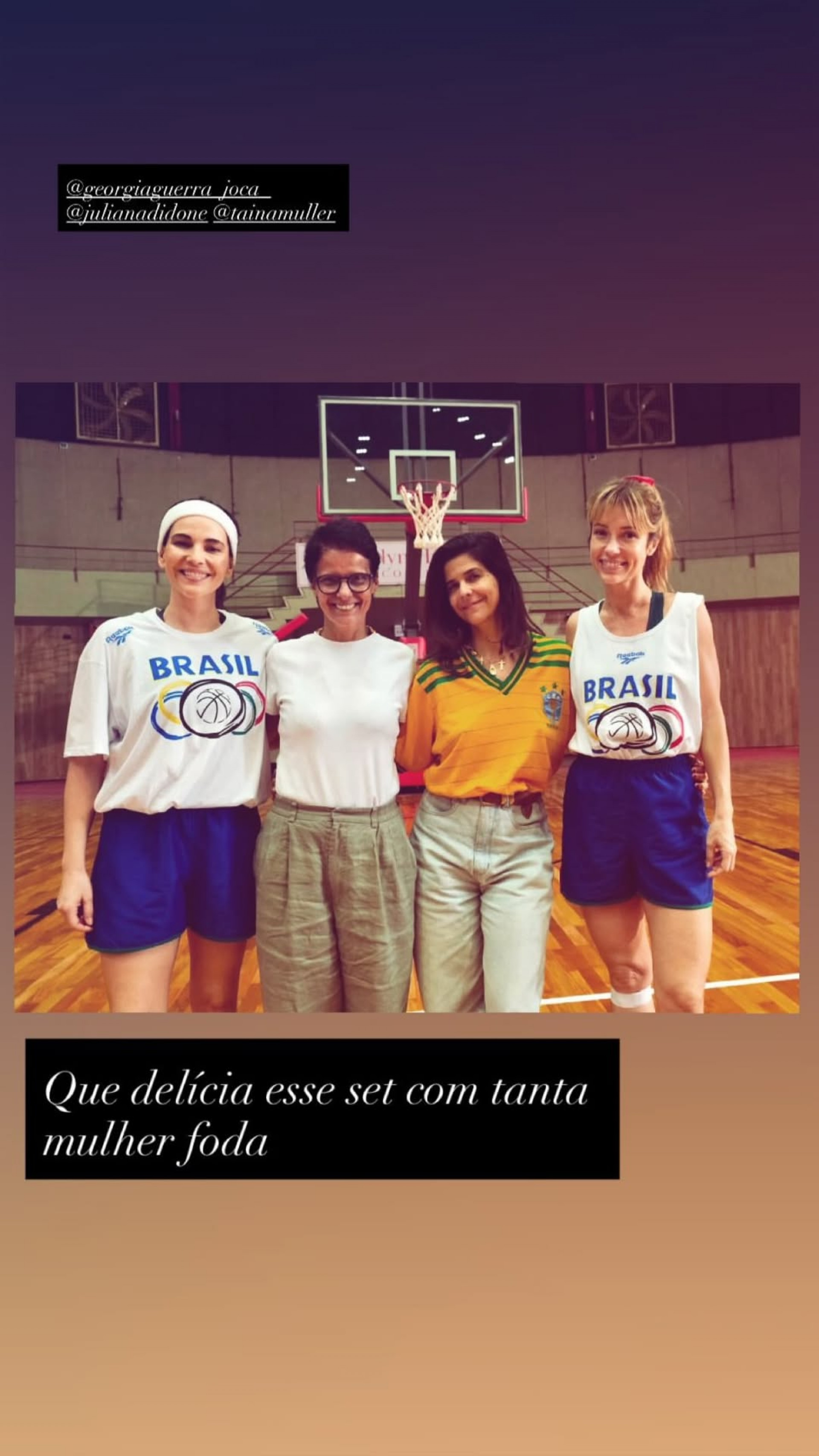 Tainá Muller e Juliana Didone caracterizadas como Magic Paula e Hortência  - Reprodução/Instagram 