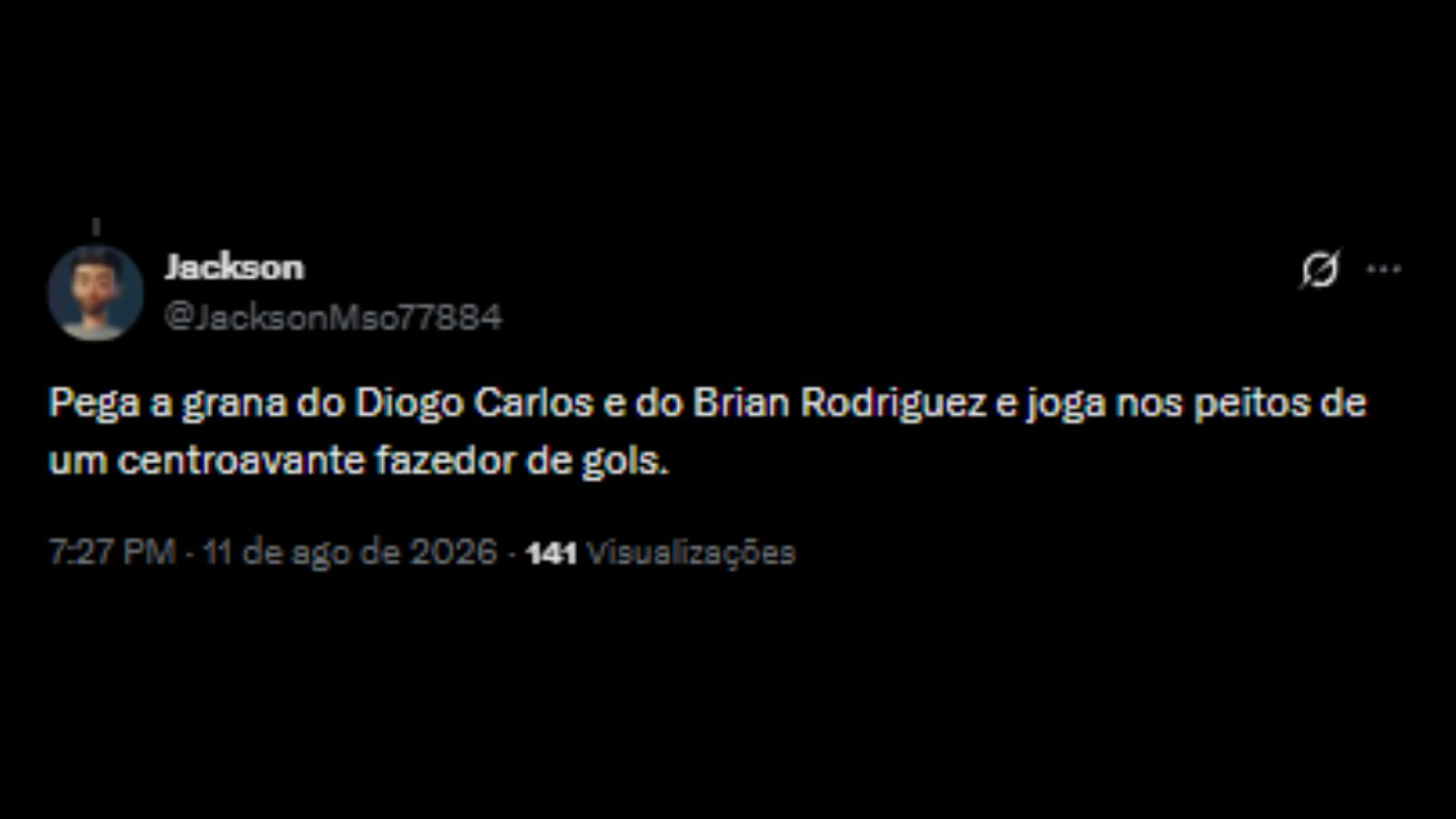Vascaínos lamentando lesão do Brenner e cobrando diretoria - Reprodução/X @JacksonMso77884