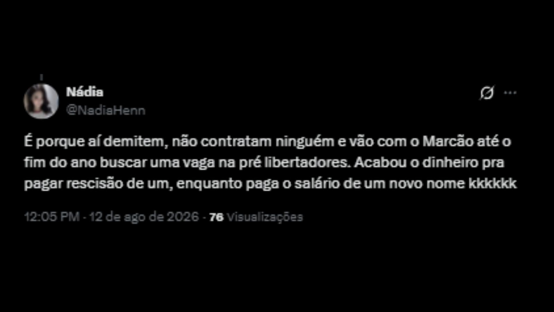 Torcedores do Fluminense pedindo demissão de Luis Zubeldía por meio das redes sociais - Reprodução/X @NadiaHenn