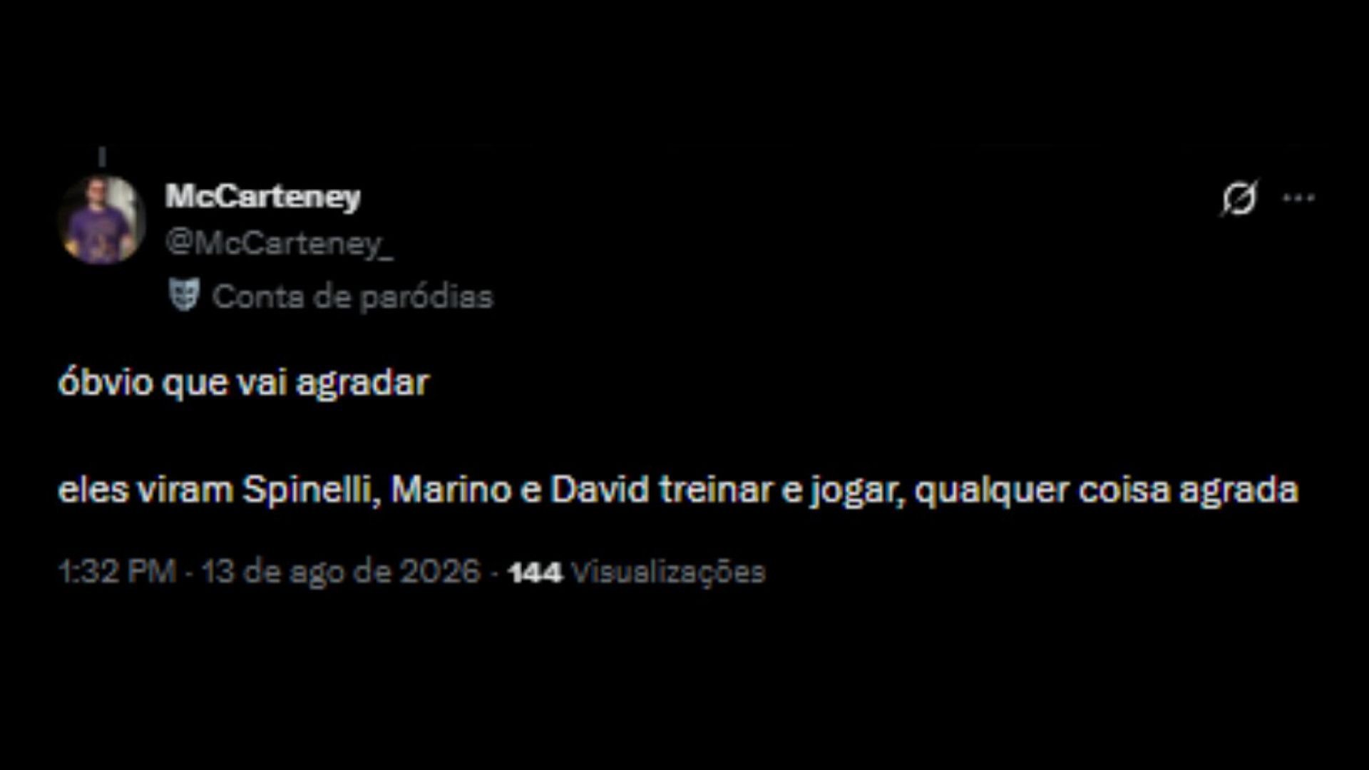Torcedores debatendo possiblidade de Facundo Colidio jogar como centroavante - Reprodução/X @MCCarteney_