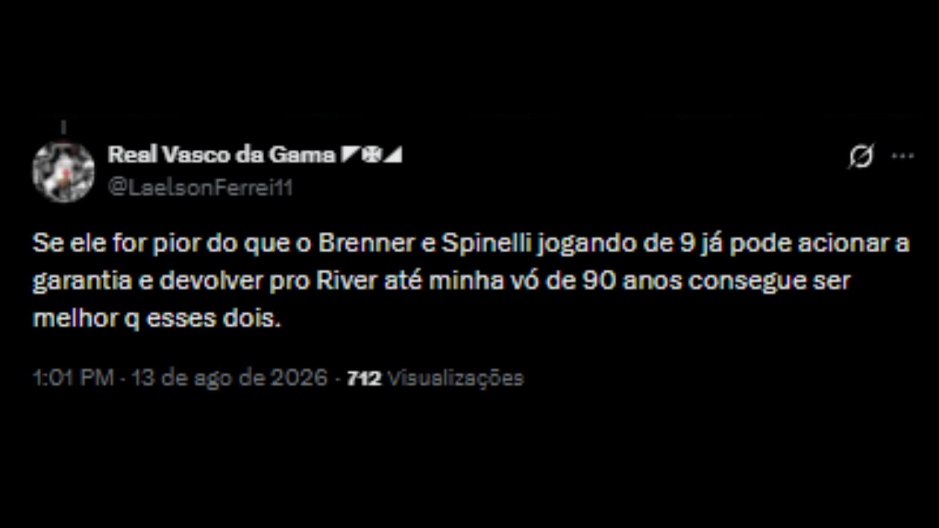 Torcedores debatendo possiblidade de Facundo Colidio jogar como centroavante - Reprodução/X @LaelsonFerrei11