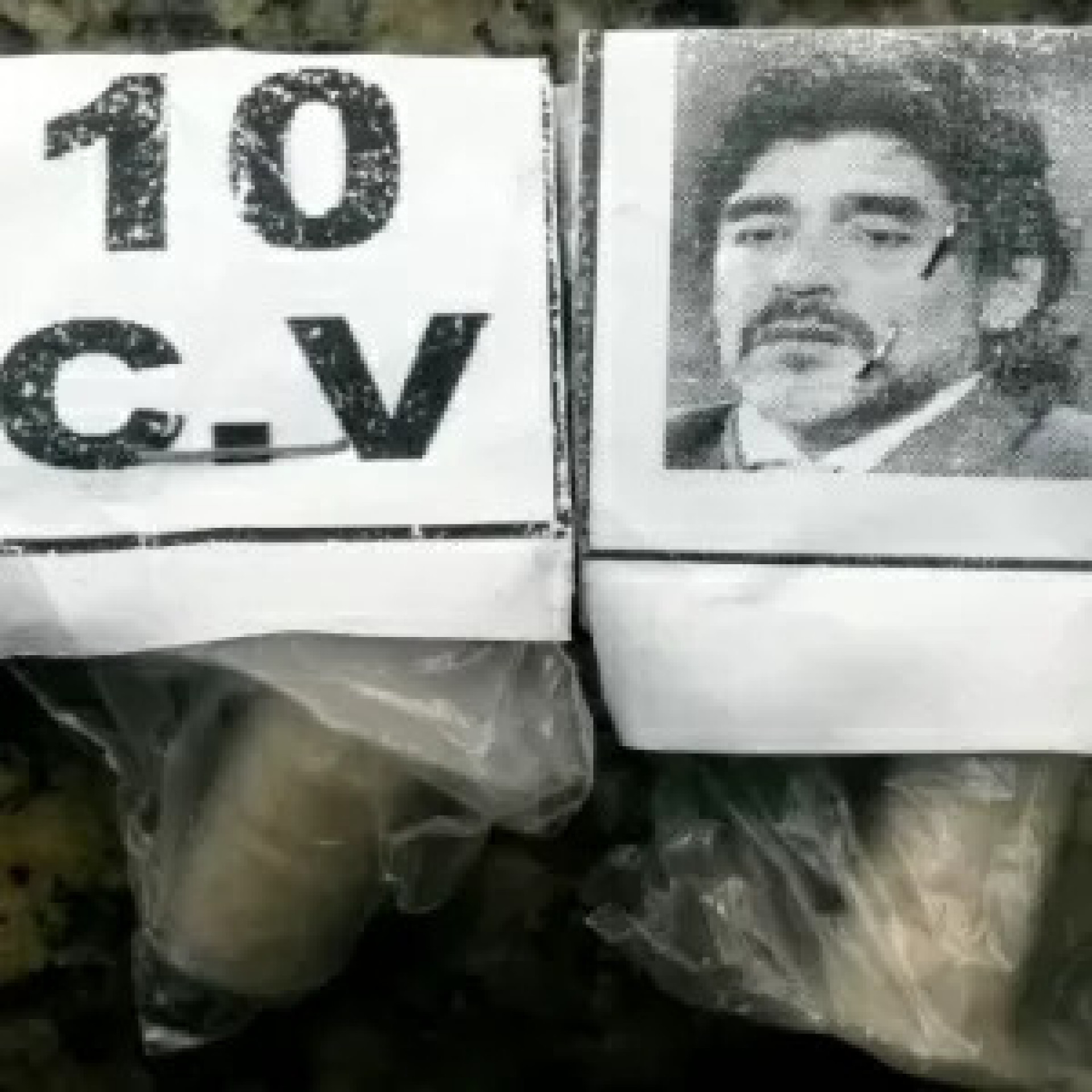 Maradona teve a imagem estampada em embalagens com droga  - Divulgação/PRF