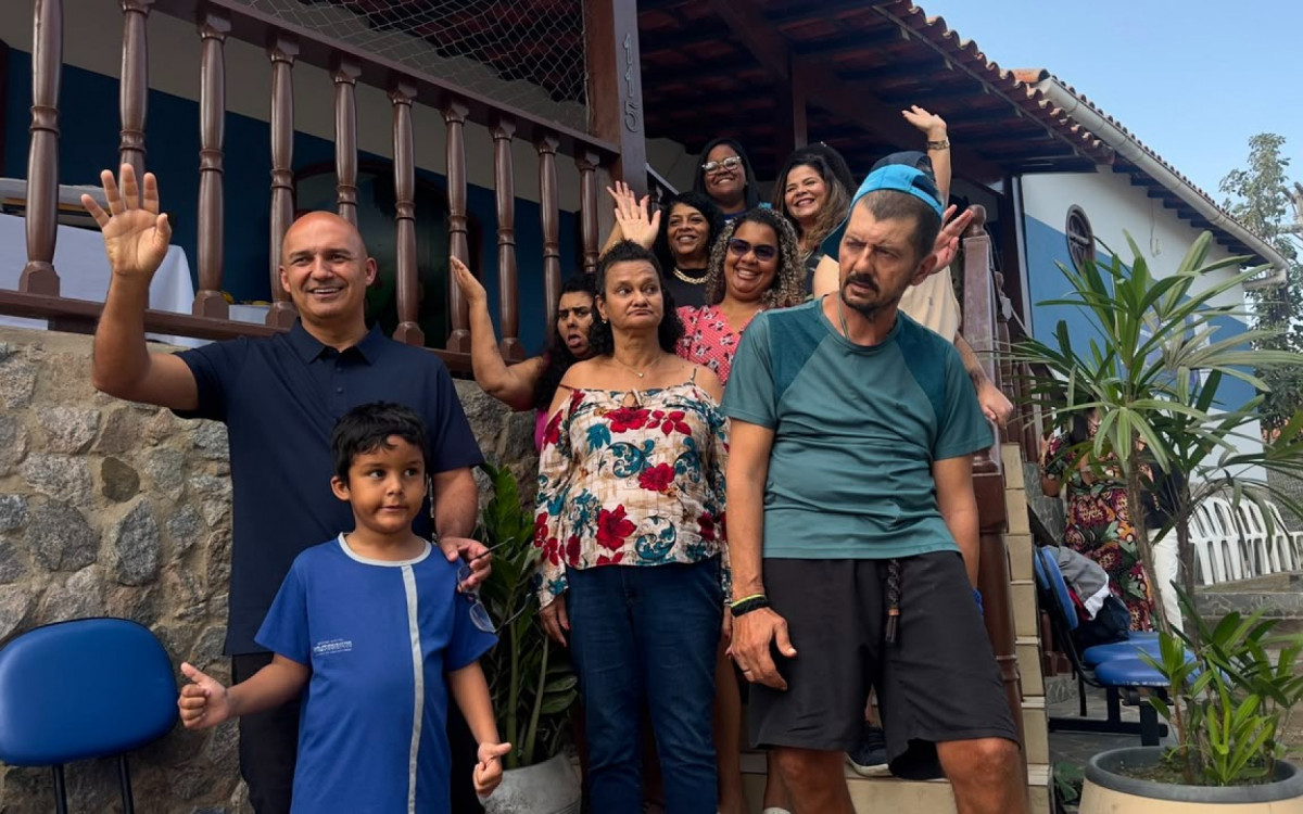 Fábio do Pastel na nova sede do CAPSij