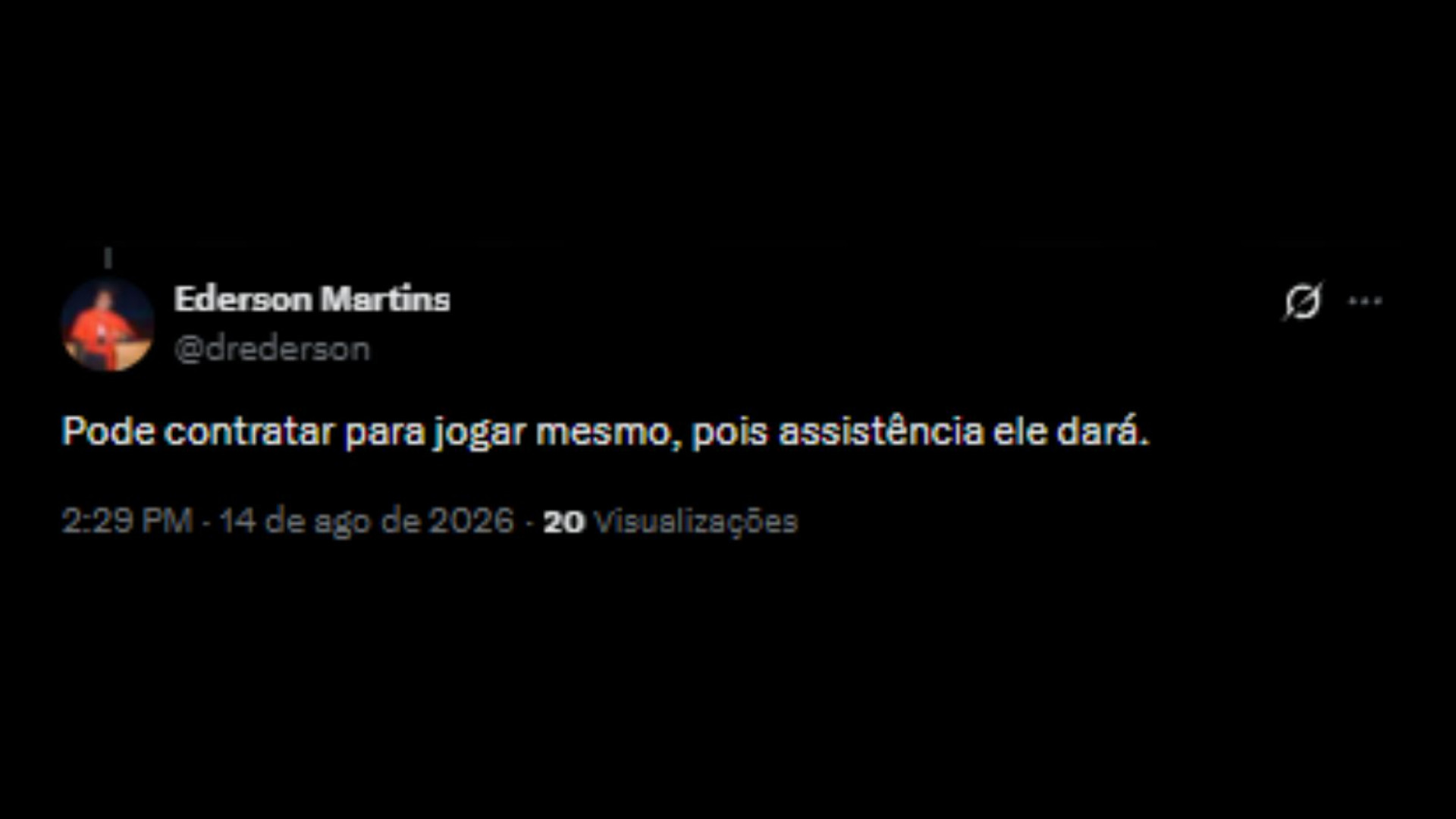 Pedidos para amistoso comemorativo de despedida para o meio-campista, Nenê, pelo Vasco - Reprodução/X @drederson
