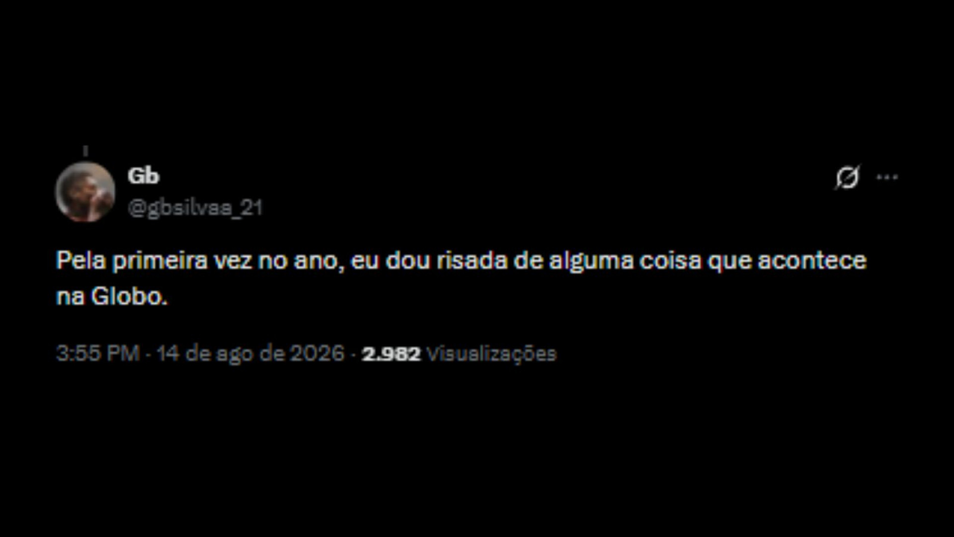 Risadas à piada de Alex nas redes sociais - Reprodução/X @gbsilvaa_21