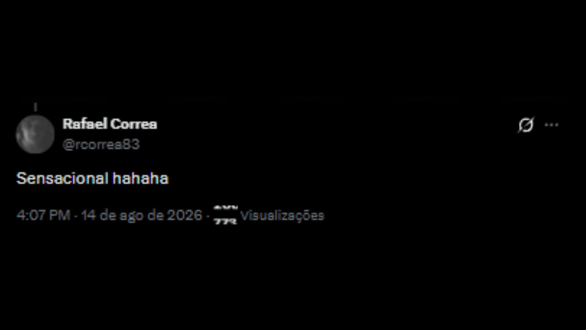 Risadas à piada de Alex nas redes sociais - Reprodução/X @rcorrea83
