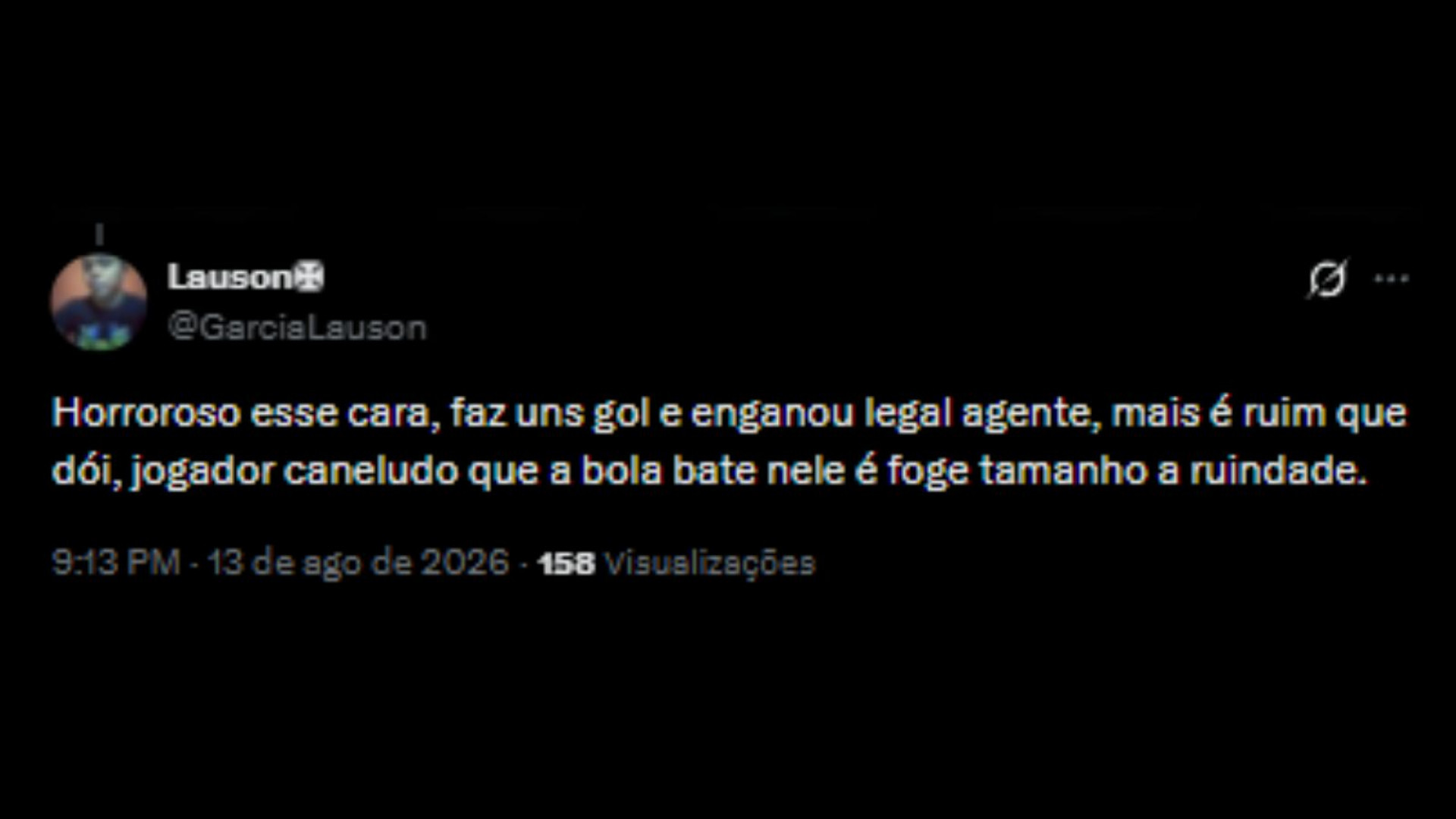 Críticas ao Spinelli após gol perdido, contra o Olímpia, pela Sul-Americana - Reprodução/X @GarciaLauson