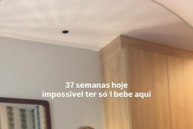 Isabella Scherer posa com barrigão na reta final da gravidez