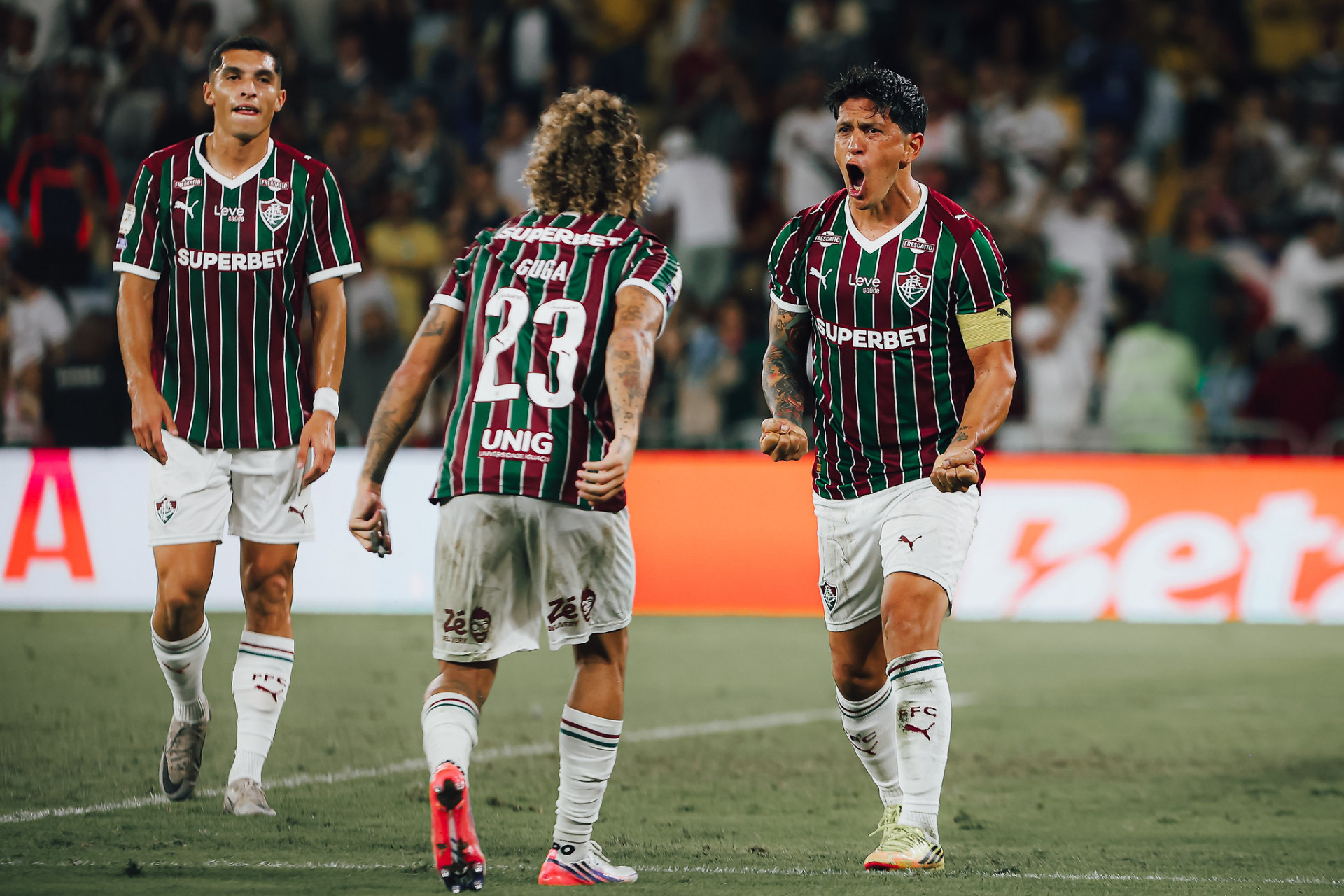 Vibração de Germán Cano com Guga - Lucas Merçon / Fluminense FC
