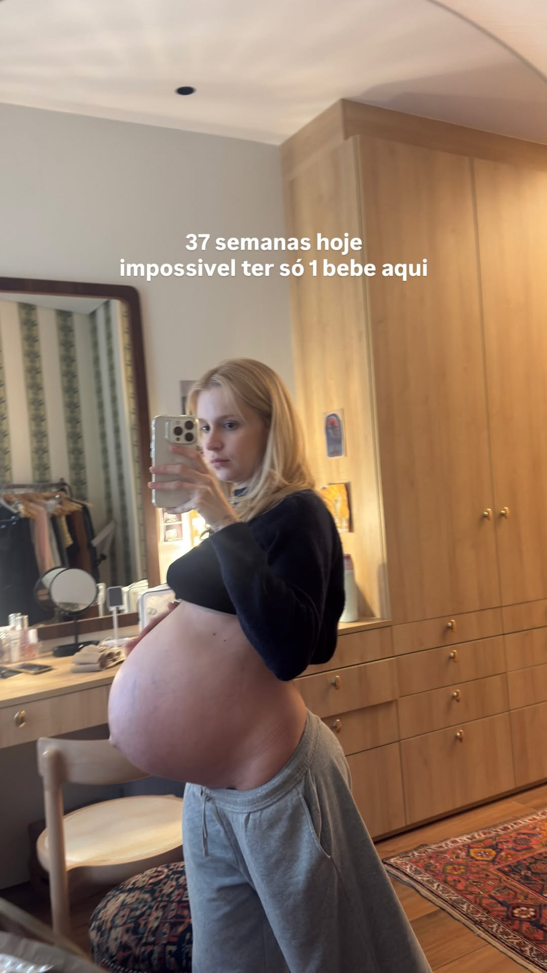 Isabella Scherer mostrou o barrigão da segunda gravidez - Reprodução/Instagram