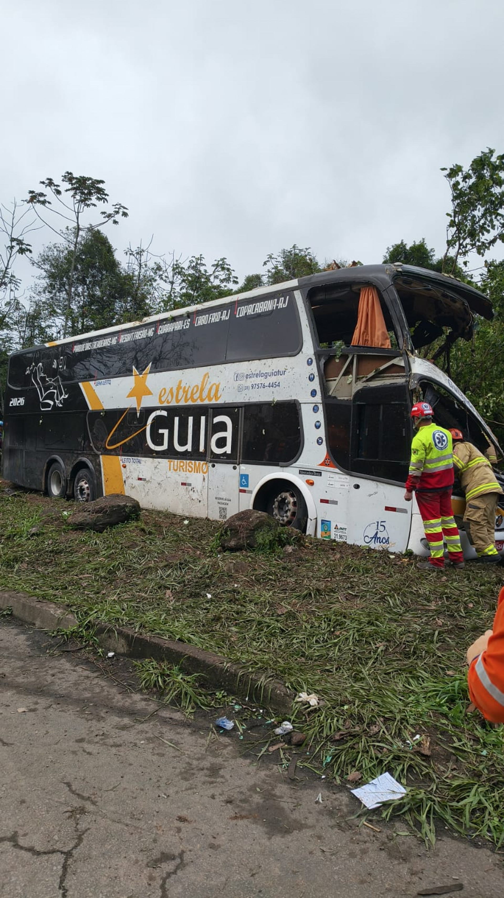 Ônibus saiu de Belo Horizonte e tinha o Rio de Janeiro como destino