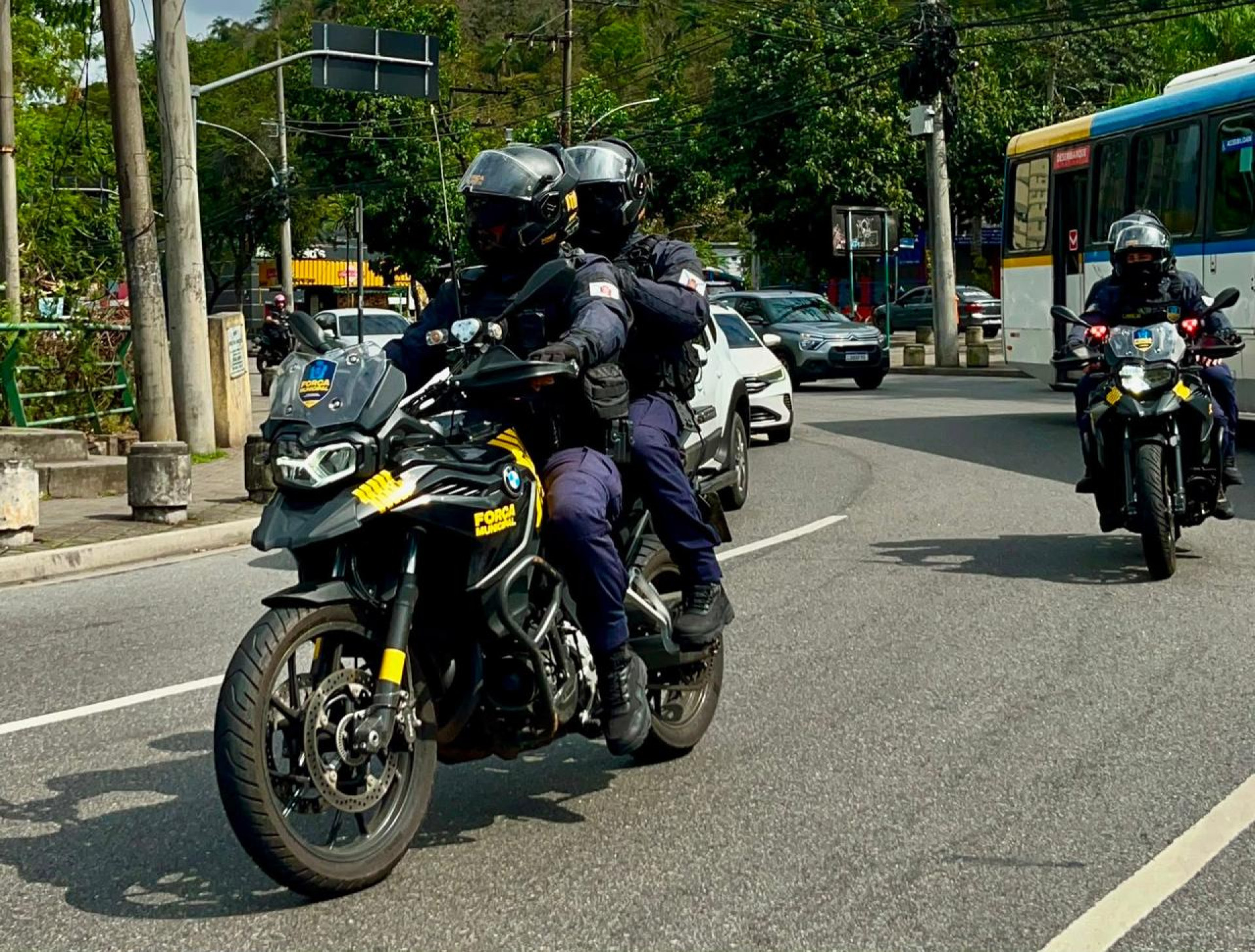 Agentes da Força Municipal começaram a atuar na Freguesia neste domingo (16) - Divulgação / Força Municipal