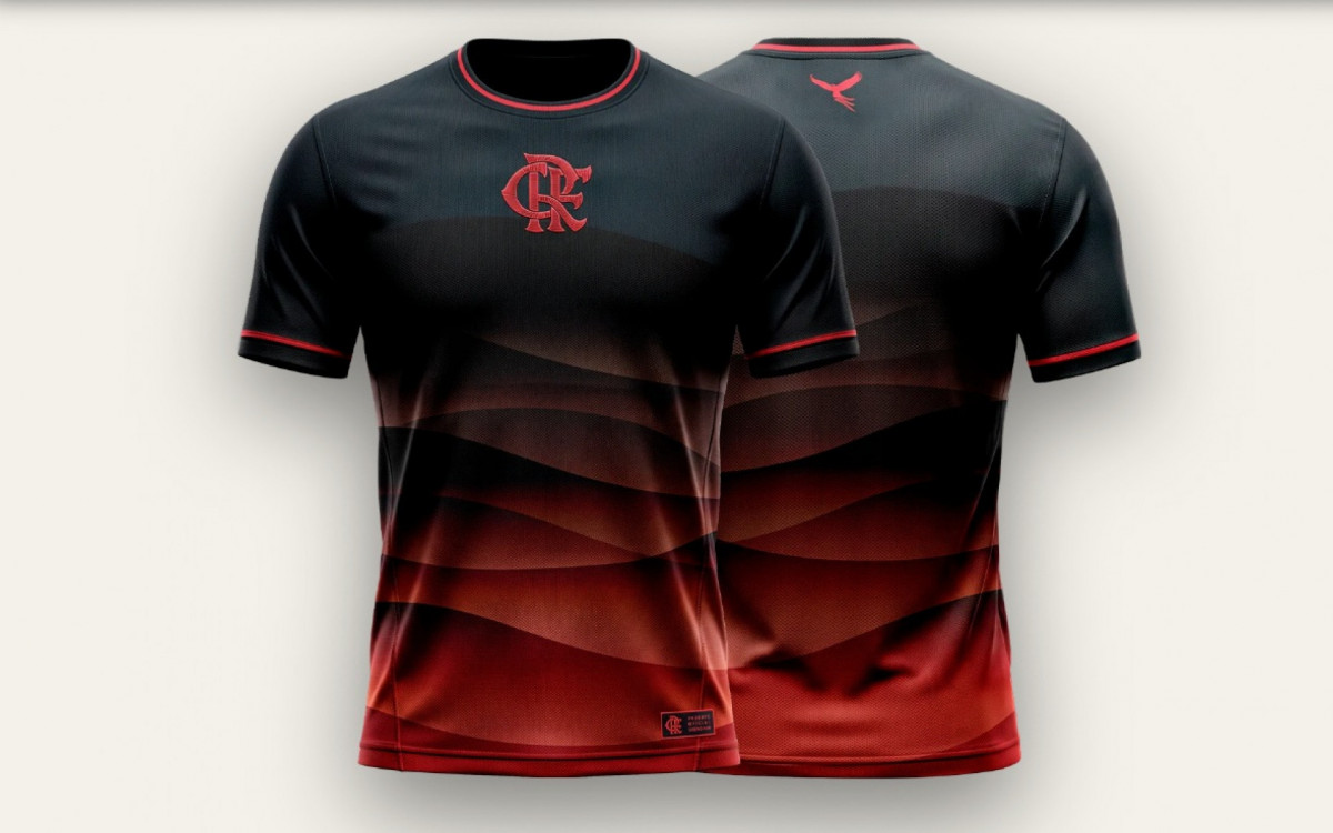 A camisa \'Uma Força Da Natureza\' é de autoria de Luiz Gomes e homenageia o remo e as águas da Baía de Guanabara