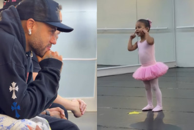 Neymar vai às lágrimas durante apresentação da filha Mavie