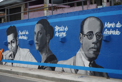 Cidade Ilustrada finaliza painel inspirado no histórico Palacete do Mimi