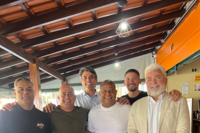 Empresário Ricardo Marques recebe Marcelinho Carioca 