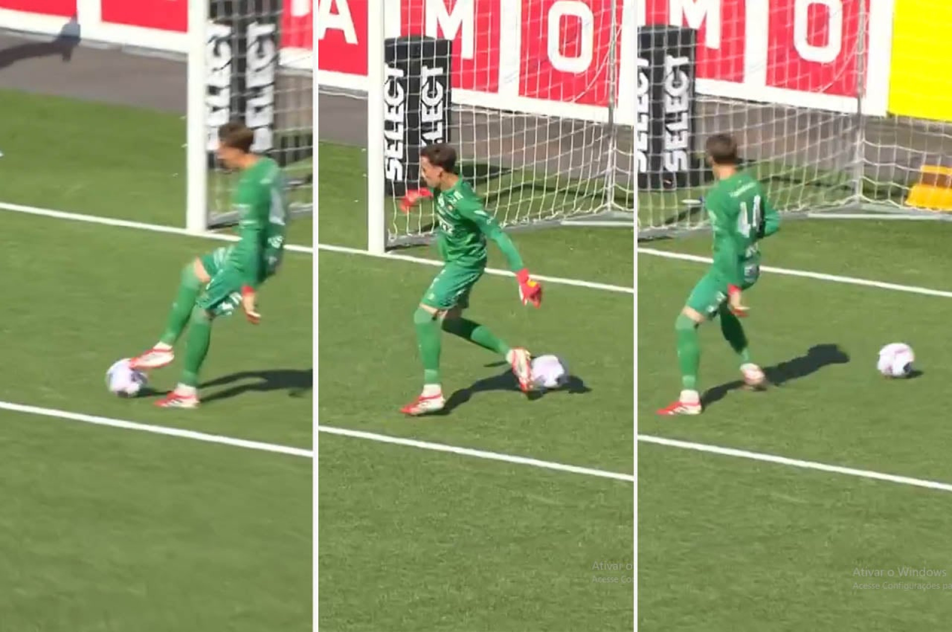 Goleiro falha sozinho, marca contra e se complica na Su&eacute;cia