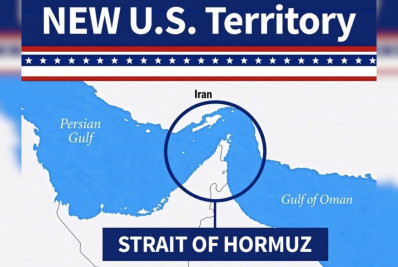 Trump publica imagem do Estreito de Ormuz como 'novo território dos EUA'