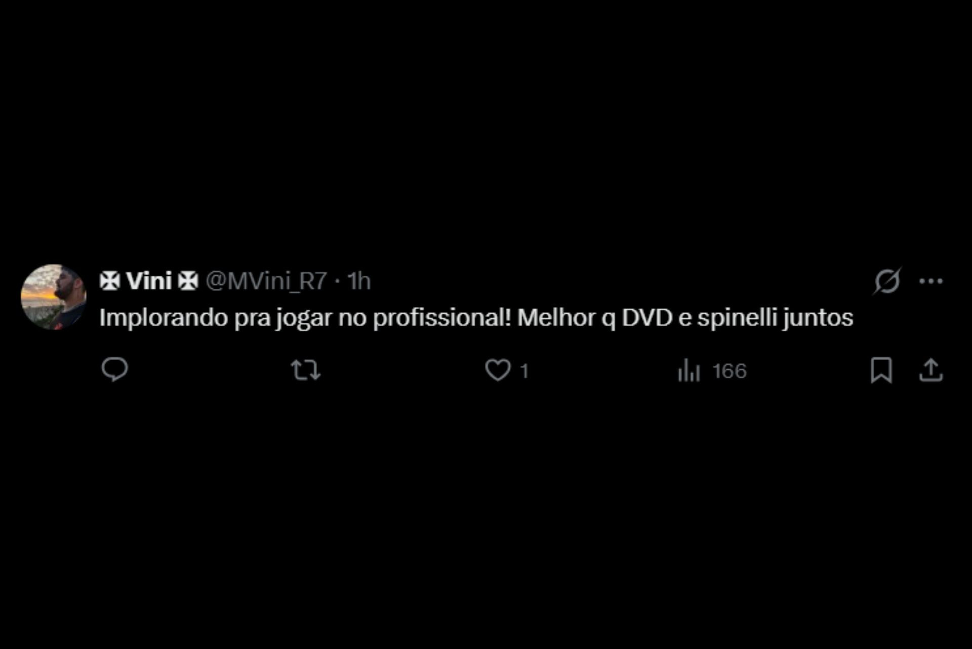 Vascaínos pedem Diego Minete no profissional - Reprodução / X
