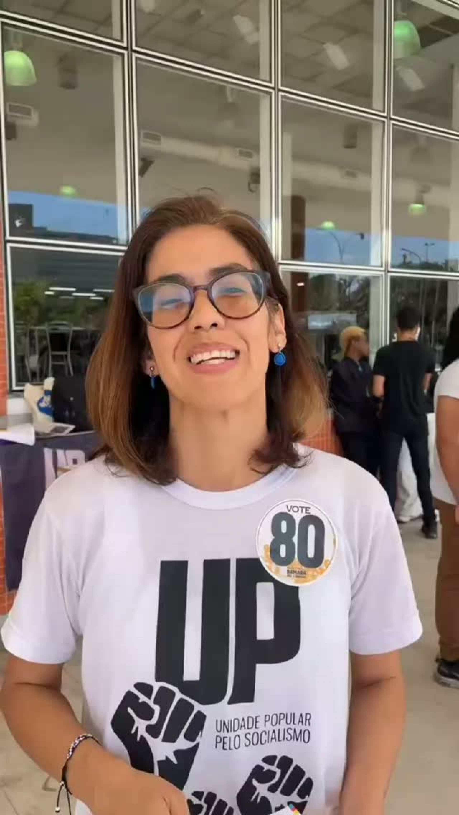Juliete Pantoja (UP) fez panfletagem na UFRJ - Reprodução / Instagram
