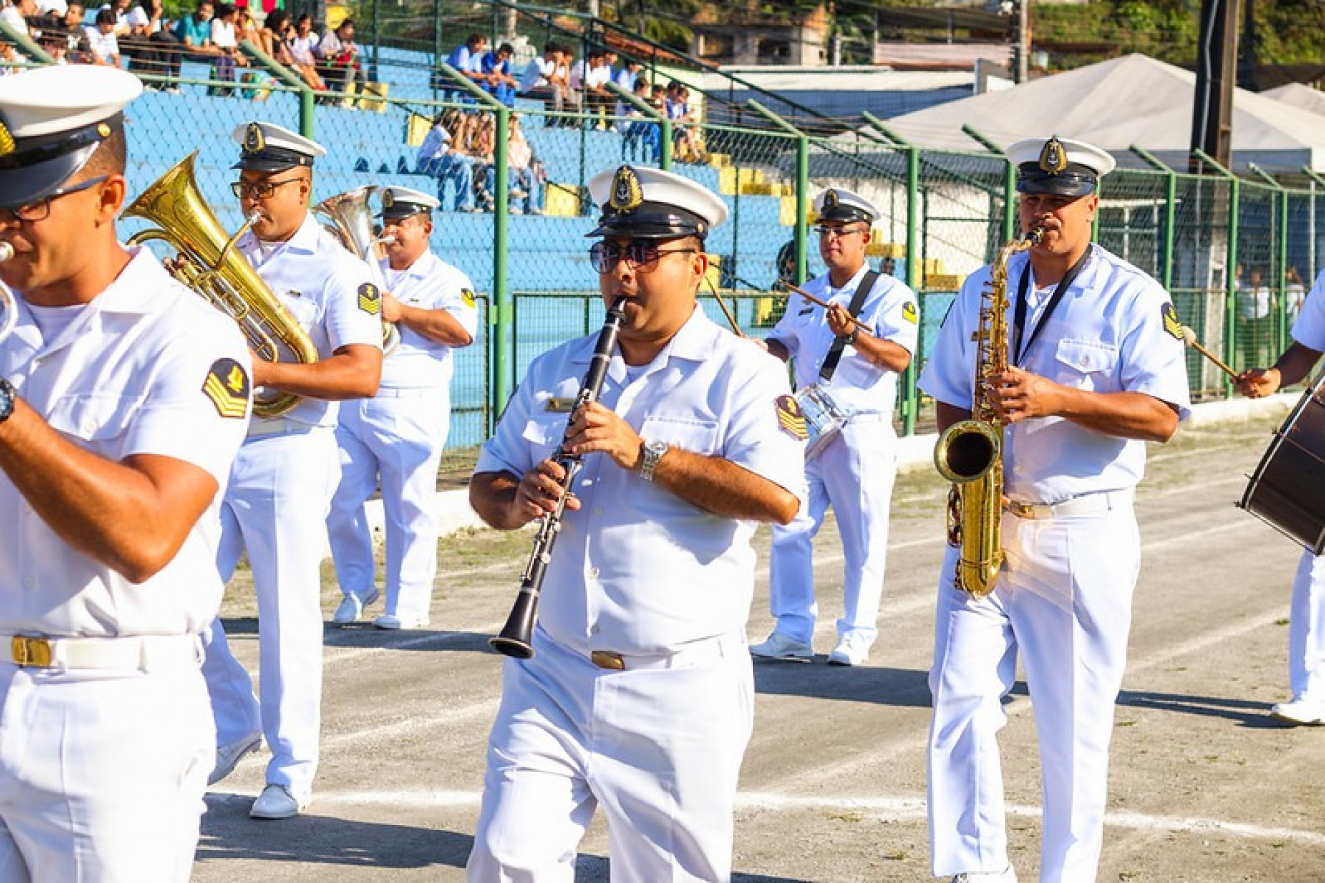 Banda do Col&eacute;gio Naval se apresenta na abertura dos JEAR - Divulga&ccedil;&atilde;o/PMAR