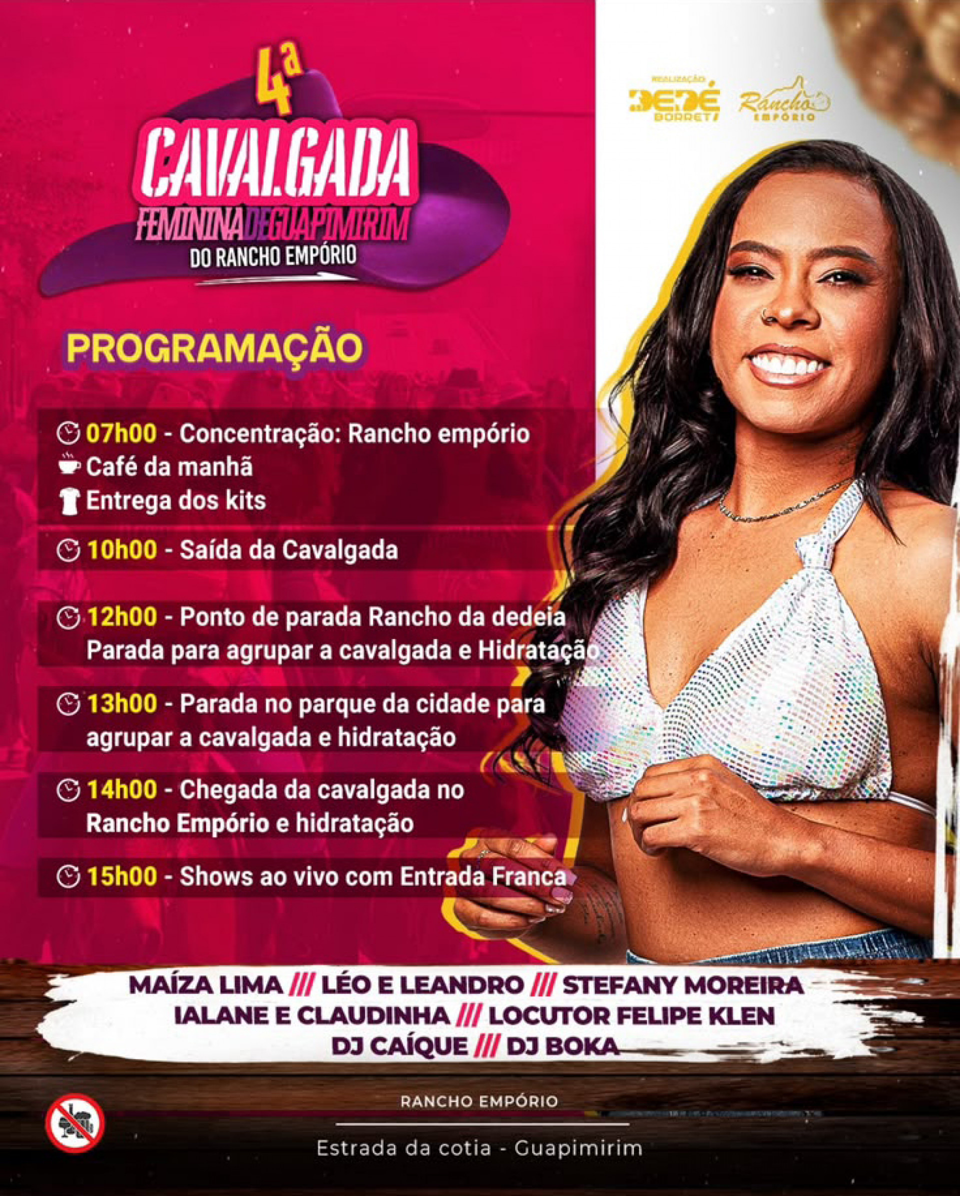 Guapimirim realiza 4ª Cavalgada Feminina em apoio ao Agosto Lilás